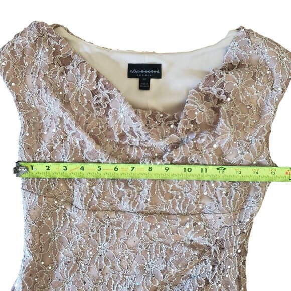 NWT Connected Apparel Womens 4P Sleeveless Lace Gown Formal Eveningwear Elegant - Picture 9 of 9